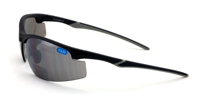 V.W.E. Bifocal High Performance Protective Safety Glasses Light Mirror Tint Bifocal - Reader - Sunglasses Ansi Z87.1 (Matte Black, 2.00) - Image 4