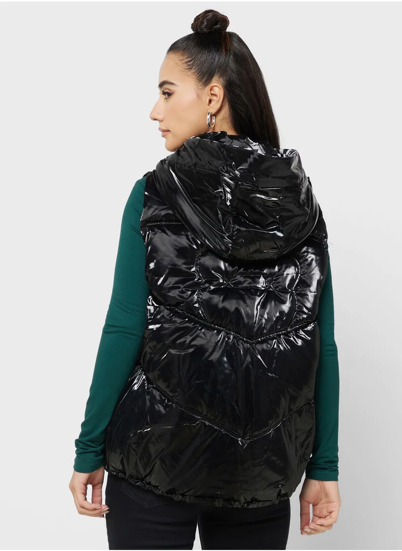 Ginger Urban Minx Hoodie Padded Vest Jacket