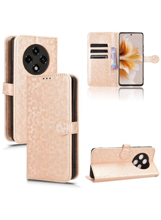 S-TOP Case For OPPO A3 Pro 5G Honeycomb Dot Texture Leather Phone Case - Image 1