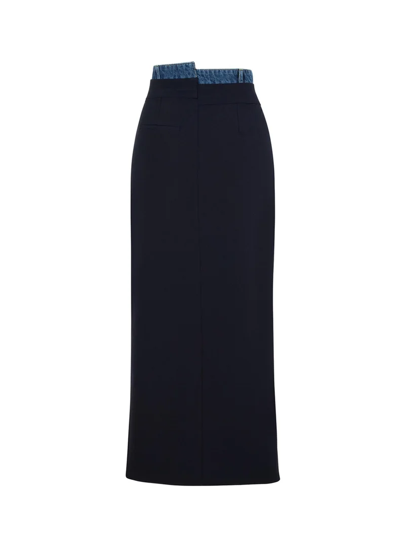نوكتورن Denim Waist Detail Pencil Skirt