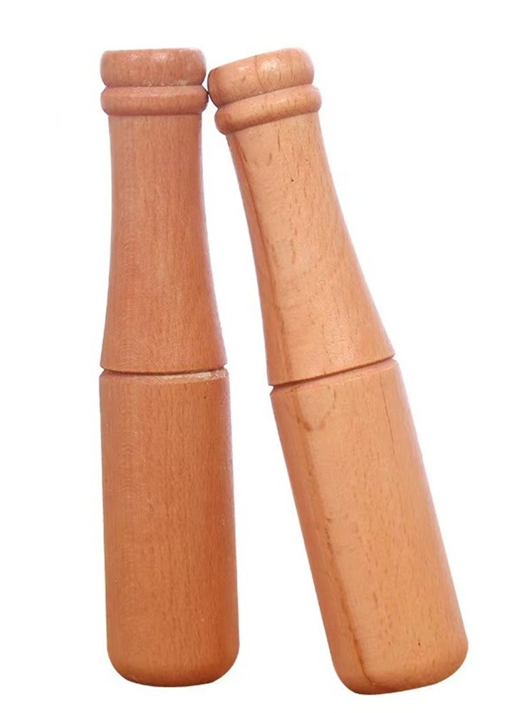 2Pcs Mill Grinder Set Handheld Seasoning Mills Stick Kitchen Mortar and Pestle Tools Set Wooden Garlic Handle Garlic Mortar  - Image 2