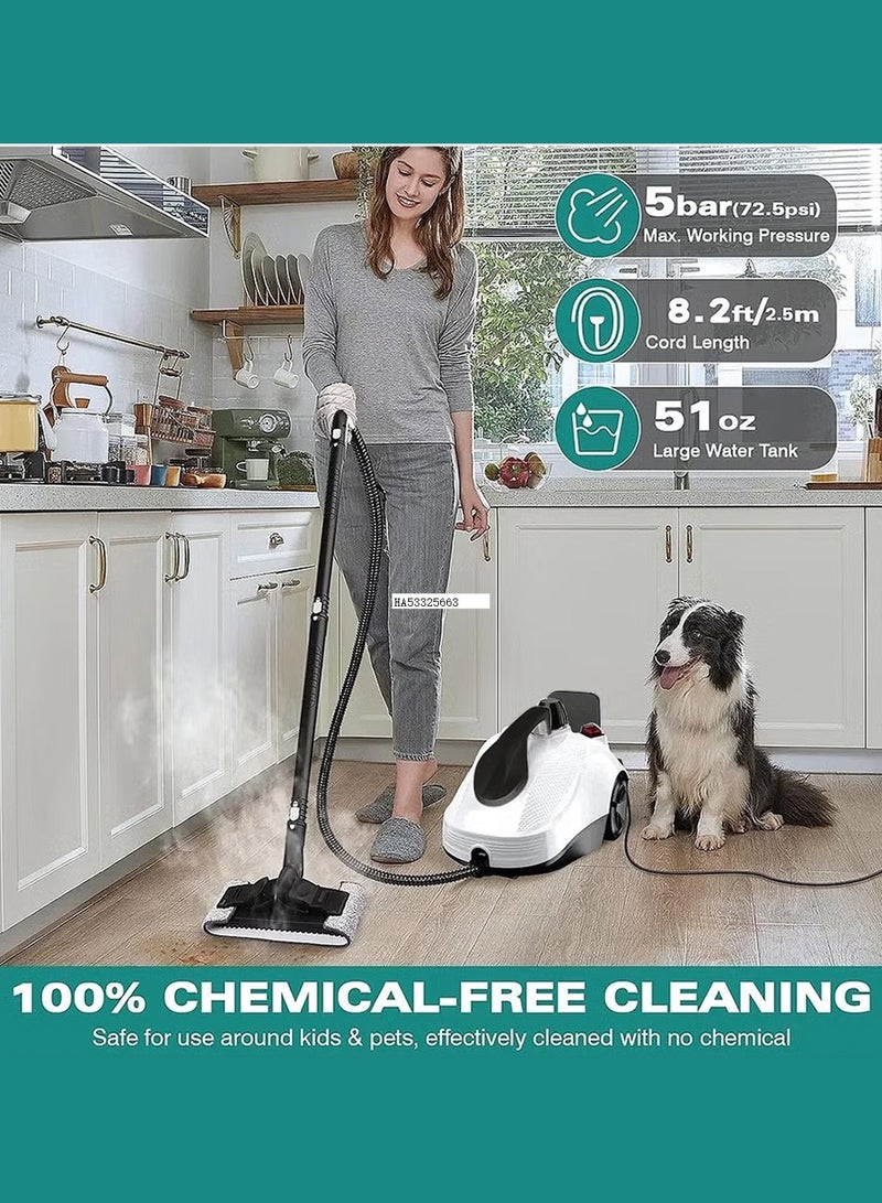 ET-LIFE Steam Cleaner, 5Bar Steam Pressure, 5-8Min Heating Time, 2000W, 2L, for Floor Cleaning/Car Cleaning/Sofa Cleaning/Kitchen Cleaning/Toilet Cleaning/Washer Cleaning/Housekeeping - Image 4