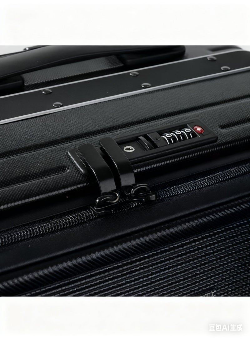 Prosperity Multi-functional luggage rack set, PC + aluminum frame suitcase with password lock, 20/24/28 inch, 360° spinner wheels for travel - Image 5