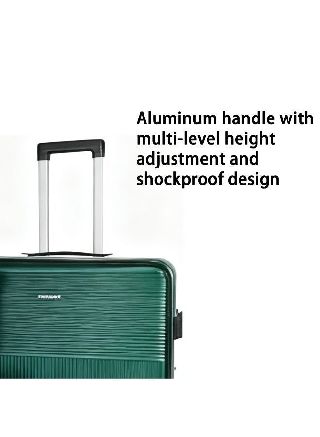 Prosperity Multi-functional luggage rack set, PC + aluminum frame suitcase with password lock, 20/24/28 inch, 360° spinner wheels for travel - Image 4