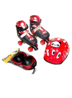 High Top Roller Skates With Helmet And Knee Guards M (35-38)  cm