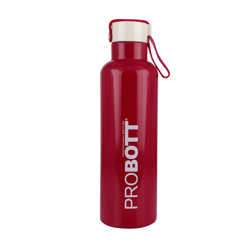 PROBOTT PROBOTT Thermosteel Vacuum Flask Hot & Cold Sports Bottle 600ml -Maroon PB 600-05  - Image 1