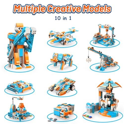 Apitor Robot S Robot Building Kit 10 in 1 Programmable APP RC RobotCar Robotics Coding Kit STEM Projects Educational Birthday Gifts for Boys Girls Kids Aged 712 389 Pcs - Image 5