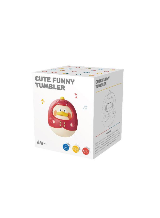 Baby Toy Tumbler Nod Doll 0-1 Year Old Newborn Children Soothing Rattle Bathing Water Play Bathroom Toy-Color:Moe Monkey Tumbler Pink-color Box  - Image 5