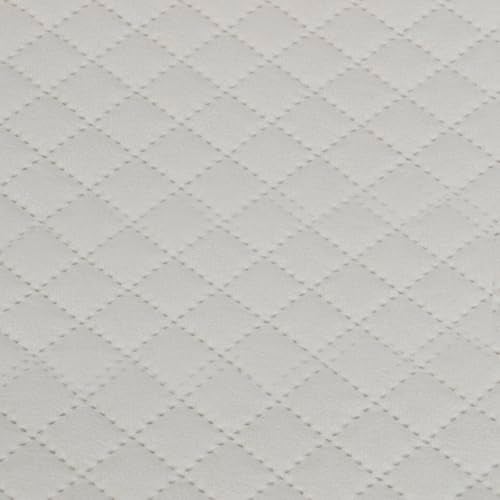 KINGLY Velvet Quilted 3 Seater Sofa Cover – Non-Slip Fit Couch Protector, Universal Seat Mat, Soft Machine Washable Quilted Velvet Sofa Runner for Daily Use (White) (Size- 69x27) - Image 3