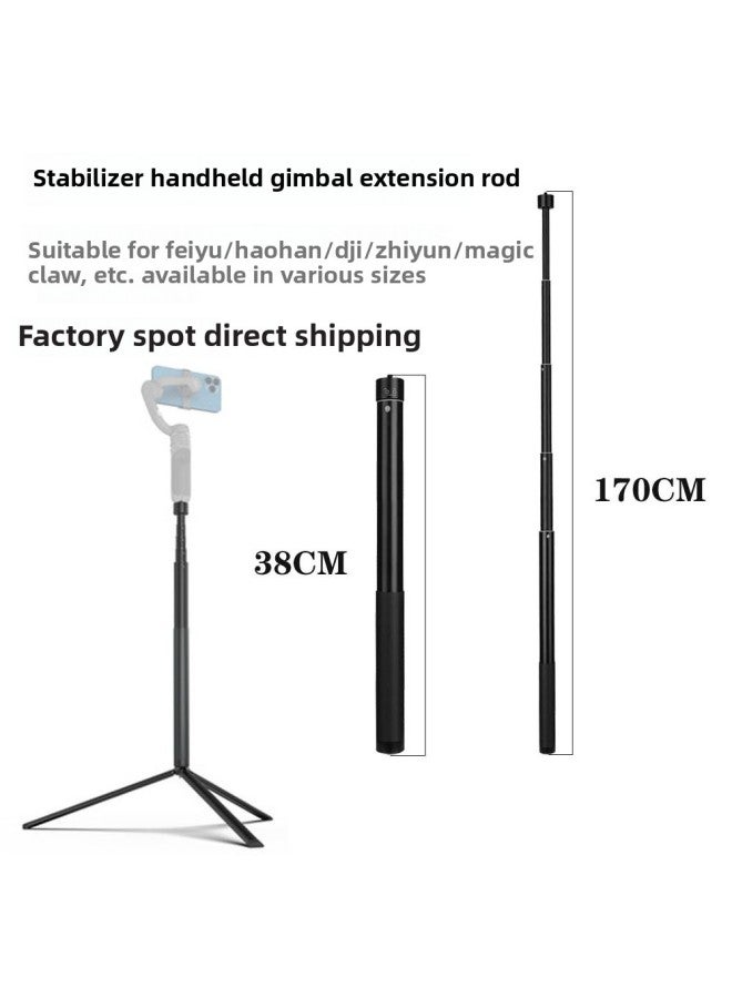 For DJI Feiyu Aluminum Alloy Extension Rod Triaxial Stabilizer Handheld Telescopic Selfie Stick Sports Camera Universal Rod-Color:1.7m  - Image 2