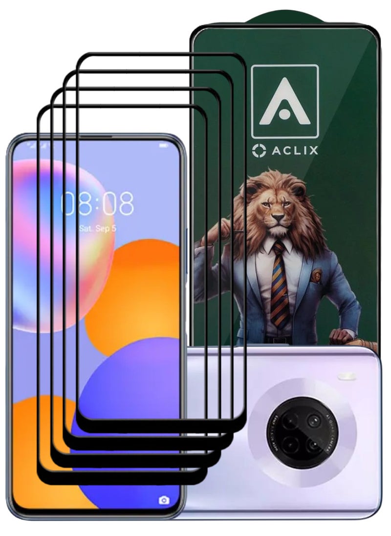 ACLIX 4 Pieces Antistatic ESD Dustproof Premium Quality High Definition Tempered Glass Screen Protector Designed For Huawei Y9a - Image 1
