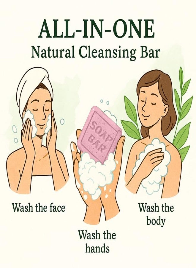 APPTI Botanical Natural Soap Bar, Womens Moisturizing Bar with Essential Oils, Handmade, Vegan, Soaps for Face & Body, 3.98oz (Rose - Image 5