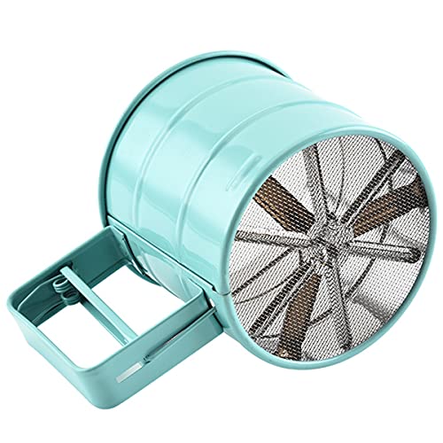 Melostu Cenbee Flour sieve stainless steel material manufacturing,Coffee Sieve Cup,Semi Automatic 2 Cup Sifter for Baking | Fine Mesh Pastry Sieve Cup(BLUE) - Image 5