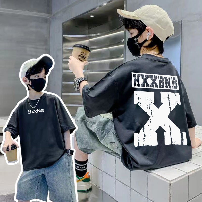 Boys' T-Shirt Short-Sleeved Pure Cotton 2026 Style Trendy And Handsome Children'S Streetwear Summer Clothing - Image 3