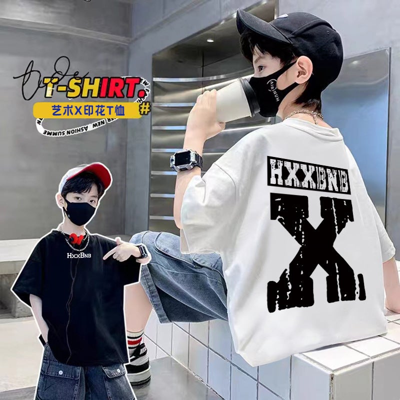 Boys' T-Shirt Short-Sleeved Pure Cotton 2026 Style Trendy And Handsome Children'S Streetwear Summer Clothing - Image 2