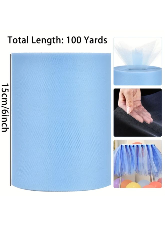قماش التول مقاس 6 بوصة × 100 ياردة باللون العاجي - Image 3