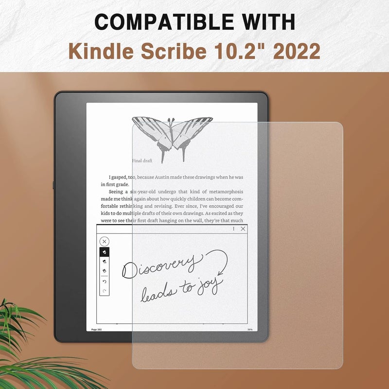 MoKo 2 Pack Matte Screen Protector for 10.2" Kindle Scribe 1st Generation 2024/2022 Release, Paper-Feeling Film Writing Anti-Glare Premium PET Film fit Kindle Scribe 2024/2022, Matte - Image 2