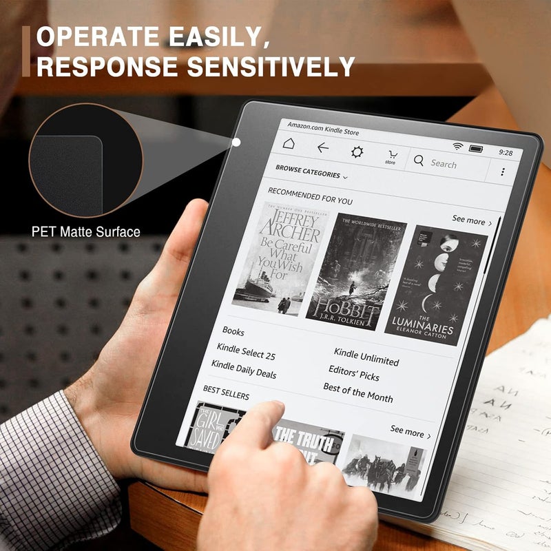 MoKo 2 Pack Matte Screen Protector for 10.2" Kindle Scribe 1st Generation 2024/2022 Release, Paper-Feeling Film Writing Anti-Glare Premium PET Film fit Kindle Scribe 2024/2022, Matte - Image 4