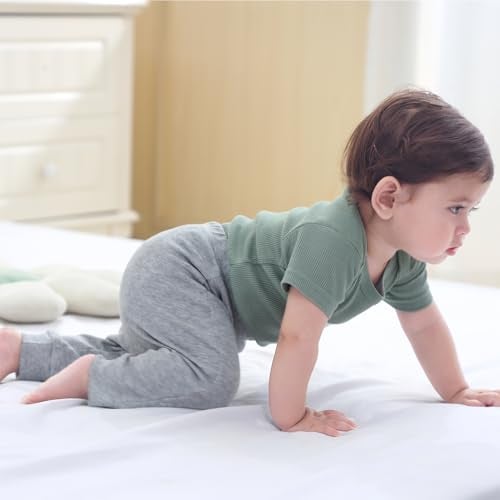 Ruliby Baby Boy Bodysuit and Pant Set Summer Soft Newborn Clothes Outfits 0-3 month - Image 3