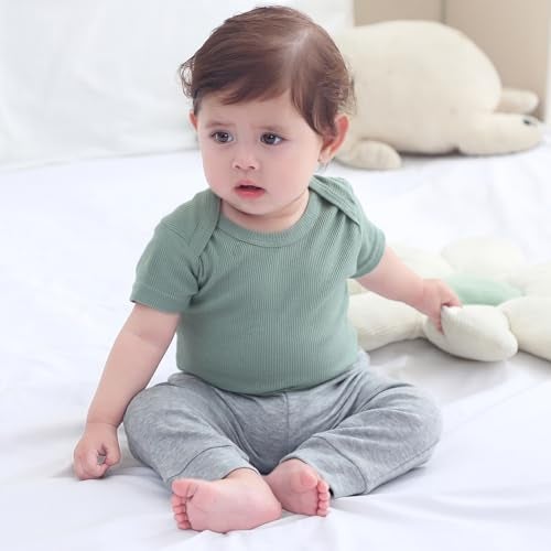 Ruliby Baby Boy Bodysuit and Pant Set Summer Soft Newborn Clothes Outfits 0-3 month - Image 2