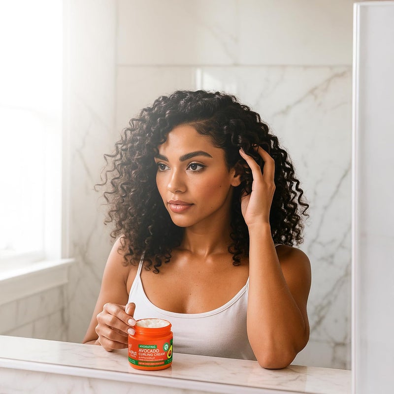 Lady Diana Roots Hydrating Avocado Curling Cream - 325g for Defining and Moisturizing Curls with Shea Butter & Avocado Oil - Image 3