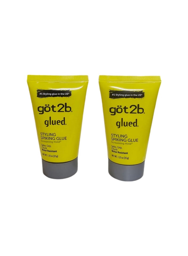 جوت تو بي صمغ جوت 2 بي المقاوم للماء لتصفيف الشعر وعمل قصة السبايكي للجنسين، 1.25 أوقية 2 قطعة - Image 1