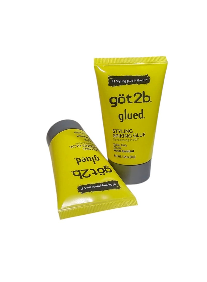 جوت تو بي صمغ جوت 2 بي المقاوم للماء لتصفيف الشعر وعمل قصة السبايكي للجنسين، 1.25 أوقية 2 قطعة - Image 2