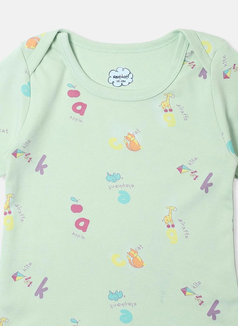 نوتيناتي Nautinati Infants' Cotton Cute Print Pack of 2 T-shirt