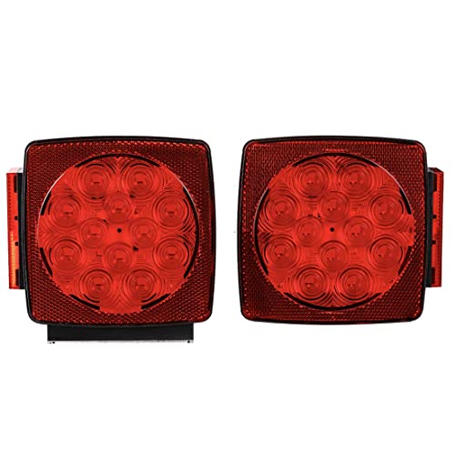 CZC AUTO 12V LED Submersible Left and Right Trailer Lights Stop Tail Turn Signal Lights for Under 80 Inch Boat Trailer Truck RV Marine-Replacement for Your Incandescent Bulb Units - Image 1