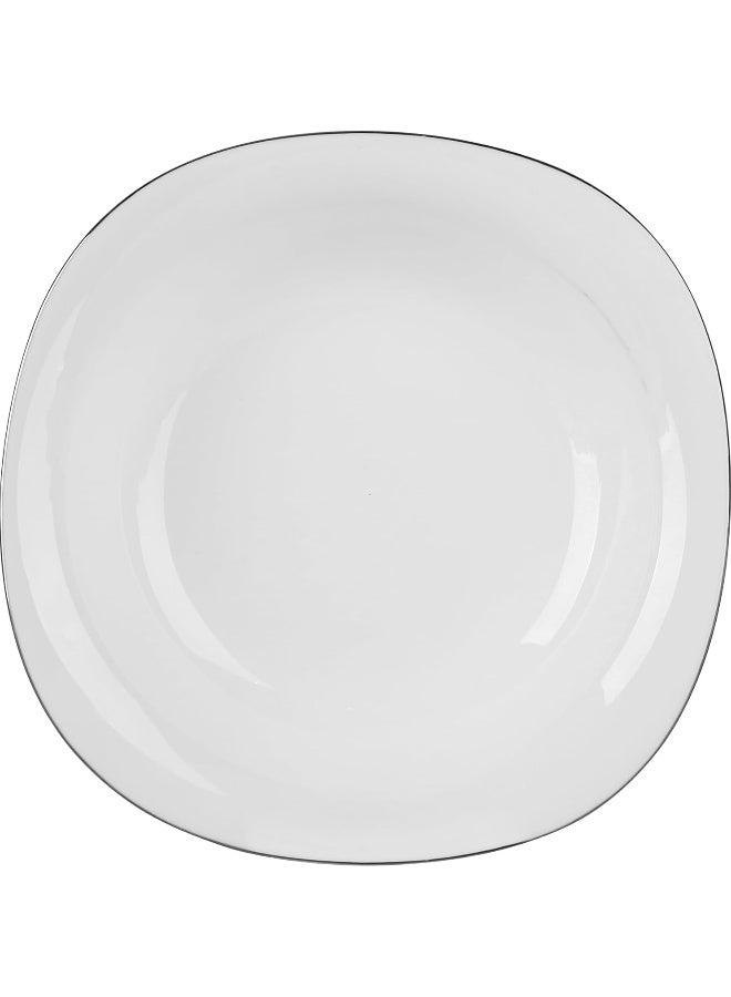 طبق حلوى مربع من زجاج أوبال أبيض 8.5 بوصة من SERVEWELL Harmony