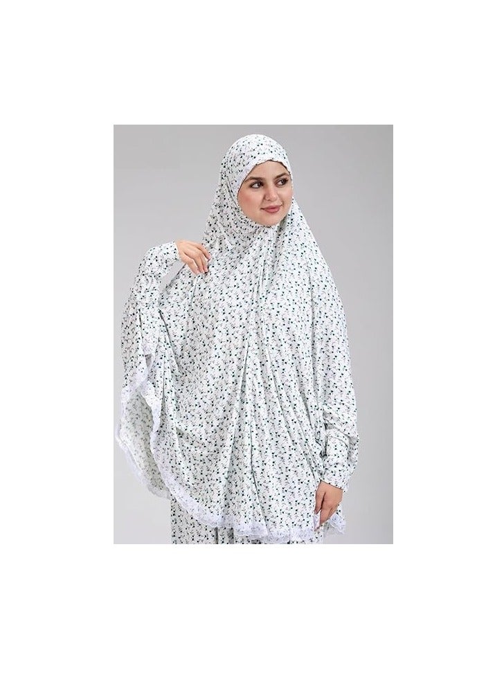 إسدال صلاة . خمار وجيبة للصلاة للنساء .مقاس موحد ( متعدد الالوان ) . جودة خامه عالية من القطن والليكرا - Image 4