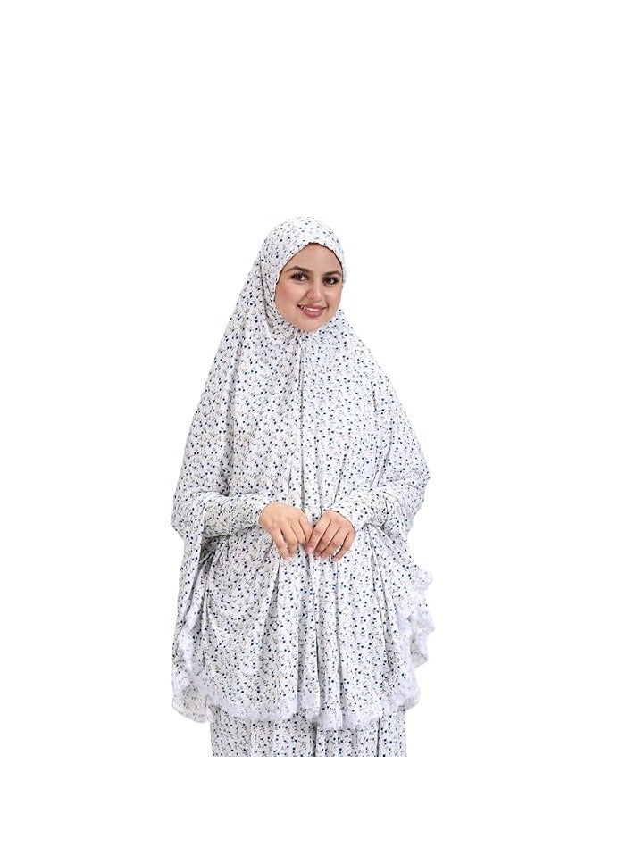 إسدال صلاة . خمار وجيبة للصلاة للنساء .مقاس موحد ( متعدد الالوان ) . جودة خامه عالية من القطن والليكرا - Image 1