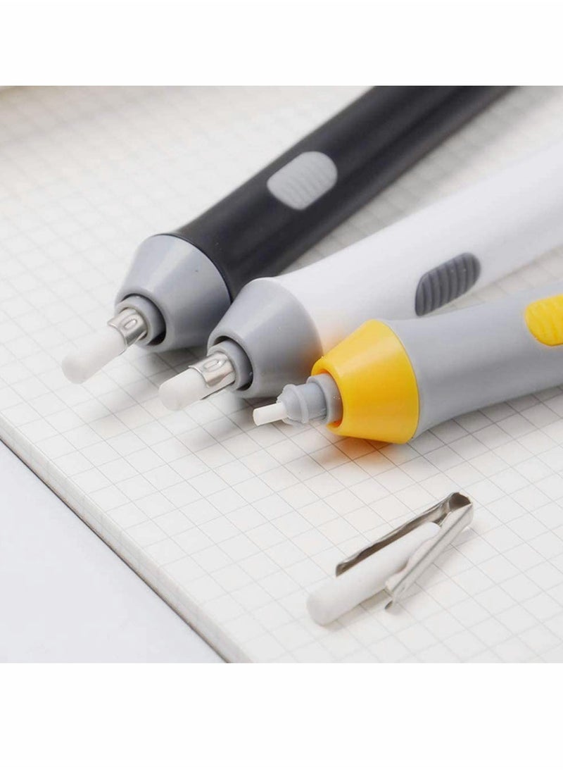 SYOSI - Electric Eraser Kit with 23 Eraser Refills, Battery Operated Automatic Portable Rubber Pencil Eraser, Auto Erasers for Drawing, Painting Sketching Drafting Architectural Arts Crafts (Black) - Image 1