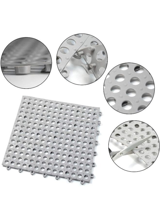 12 Pieces PVC Non-slip Shower Mat Bathroom Square for Kitchen and Toilet - Image 2