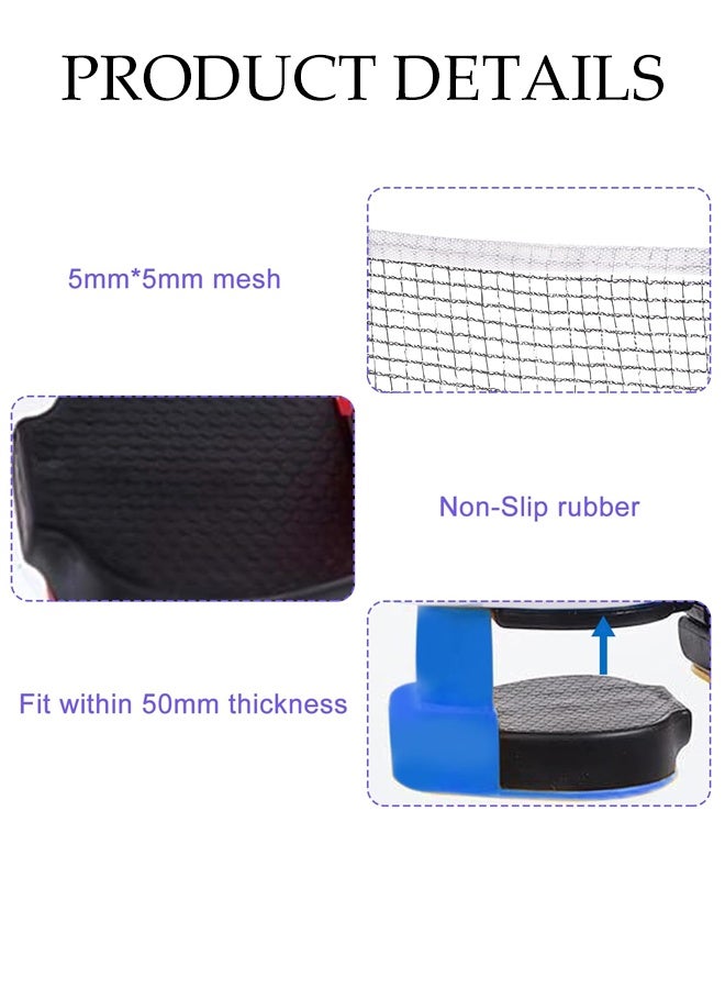 DUNISO Table Tennis Paddle Set, Portable Table Tennis Set with Retractable Ping Pong Net, 2 Professional Table Tennis Rackets, 4 Balls, Storage Case, Ideal Indoor and Outdoor Table Tennis Rackets Set Family Fun, Gift - Image 5