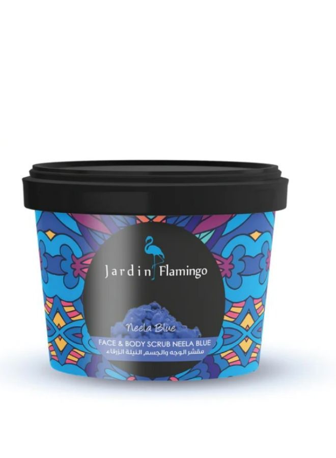 Jardin Flamingo Face Body Scrub Neela Blue 400g