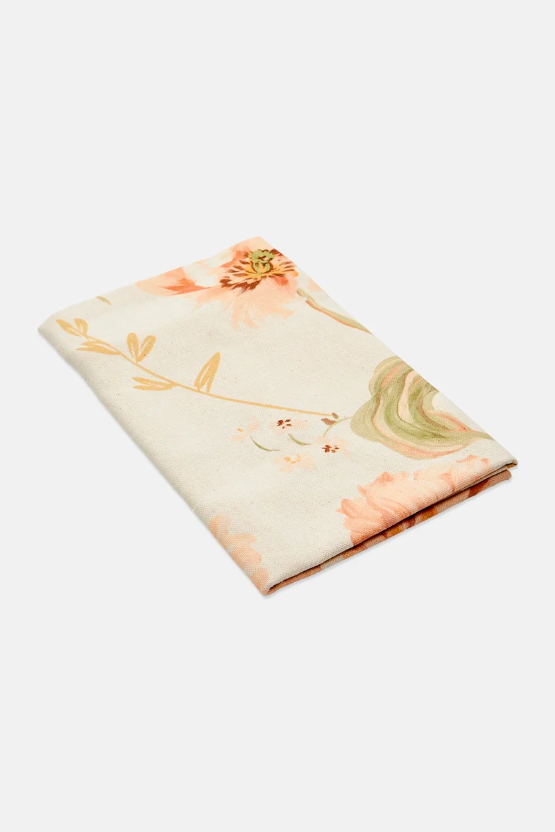 موي موتشو غطاء وسادة مزين بالزهور 45 × 45 سم، طقم كريمي