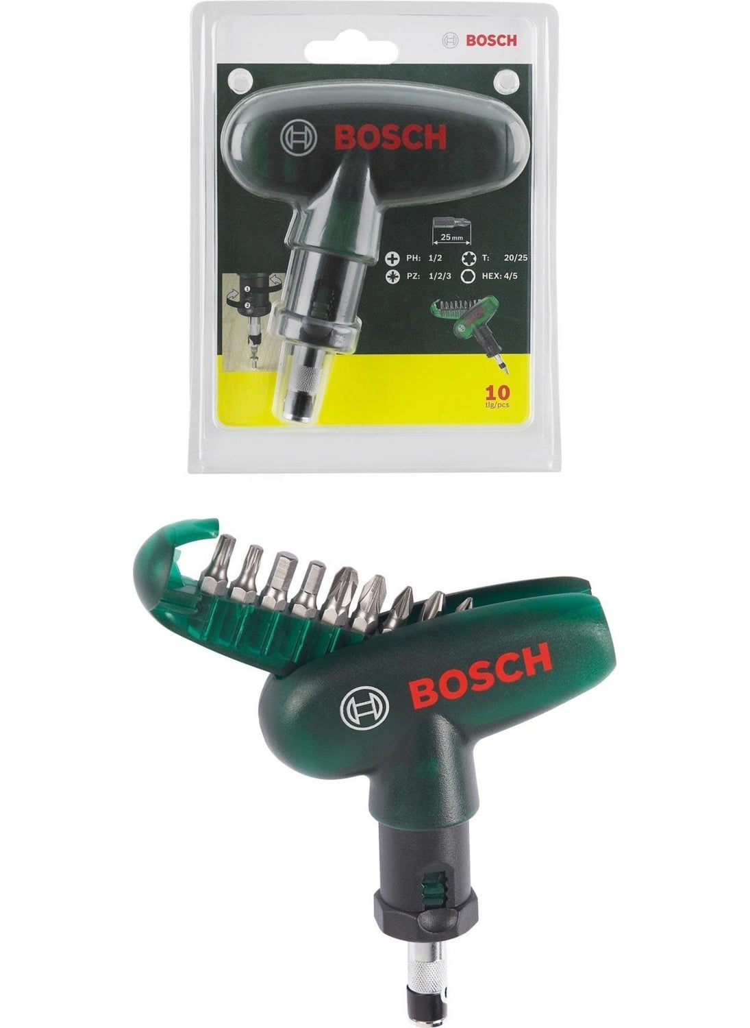 BOSCH Dıy-P 10 Piece Ratchet Pocket Screwdriver Set  - Image 1