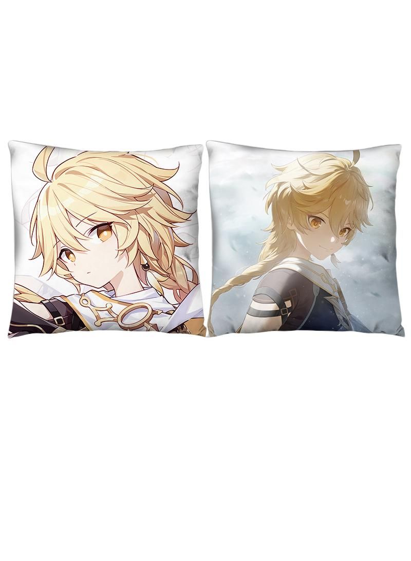 Animation pillow cover Genshin Impact game cartoon square double-sided cushion 45 * 45cm