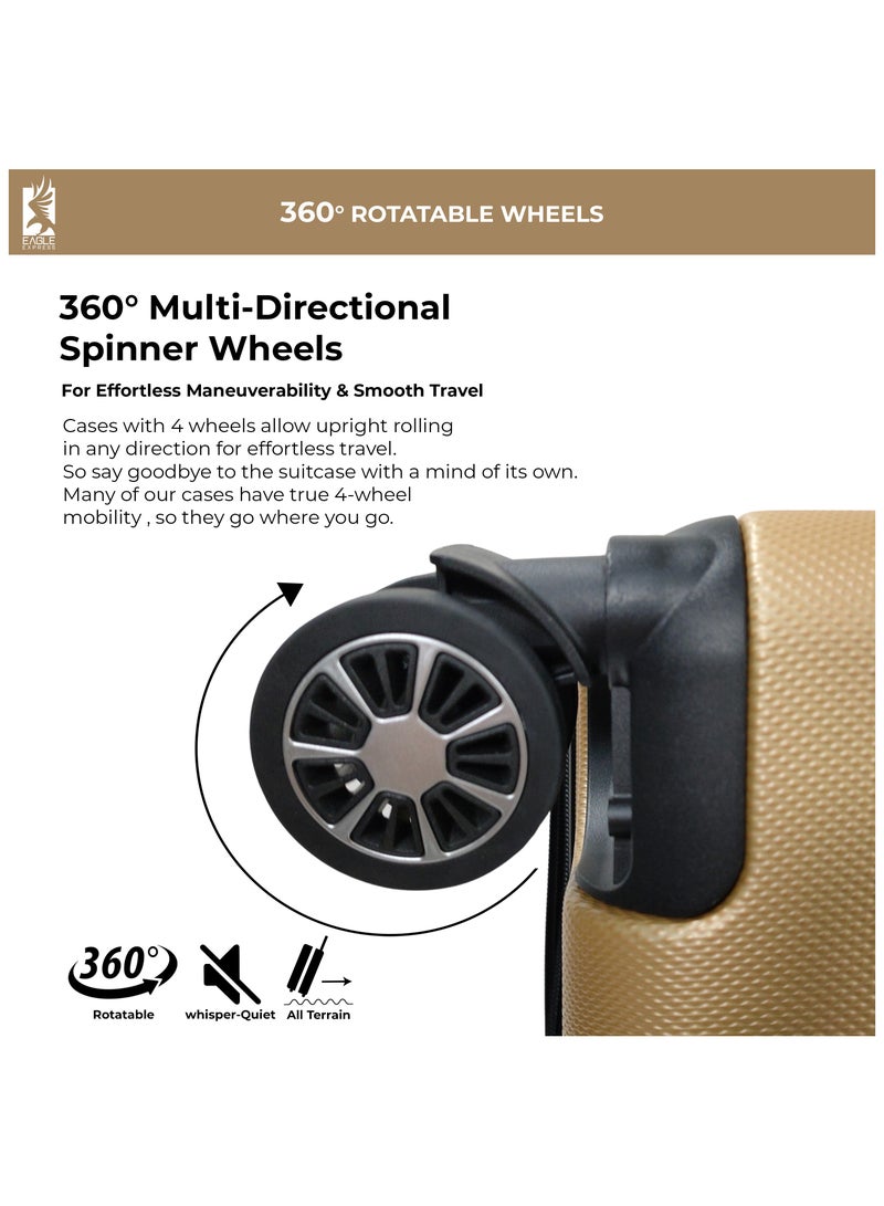 ايجل اكسبريس طقم شنط سفر إيجل إكسبريس Expedition صلب ABS – 3 قطع (20، 24، 28 بوصة) - Image 5