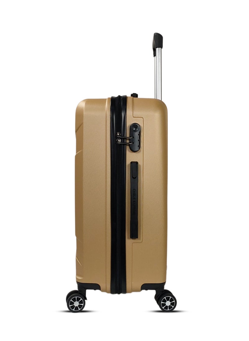 Eagle Express - EXPEDITION ABS HARD TROLLEY 20,24,28 inch 3 Piece Set GOLD - Image 1