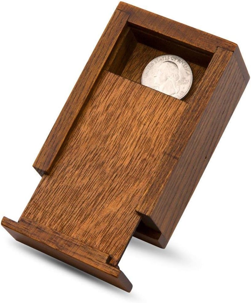Magic Makers Wooden Vanishing Box for Magic Tricks - Disappear Coins and Rings - Image 1