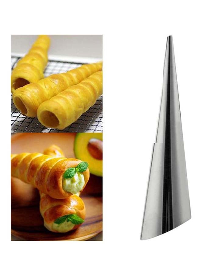 6-Piece Pastry Conical Tube Set Silver 3x3x14centimeter - Image 2