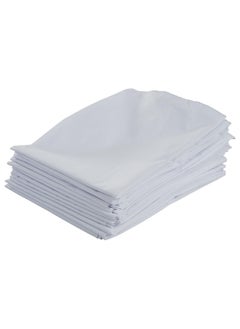 ECR4Kids ECR4Kids ELR-024 12-Pack Standard Cot Sheet with Elastic Straps, Standard Size Daycare and Preschool Cot Sheets for Rest Time, 50.5" x 21.75" - White  - Image 1