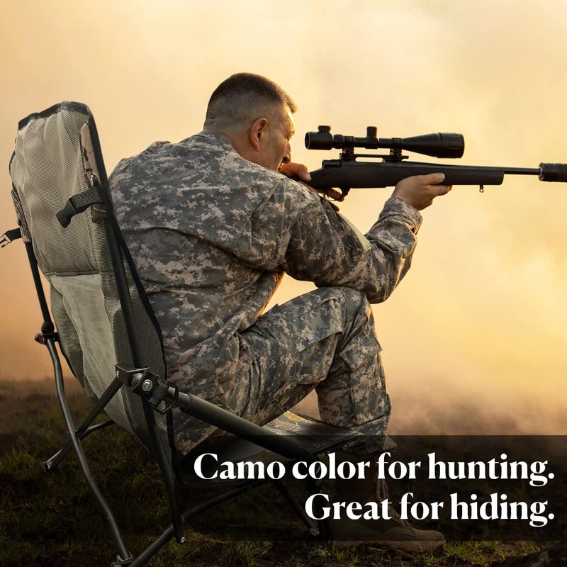 Nice C Folding Camping Chair - 2 Pack with Cup Holder & Carry Strap, Heavy Duty Turkey Hunting Seat - Image 3