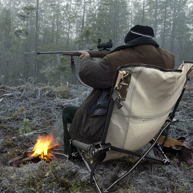 Nice C Folding Camping Chair - 2 Pack with Cup Holder & Carry Strap, Heavy Duty Turkey Hunting Seat - Image 2