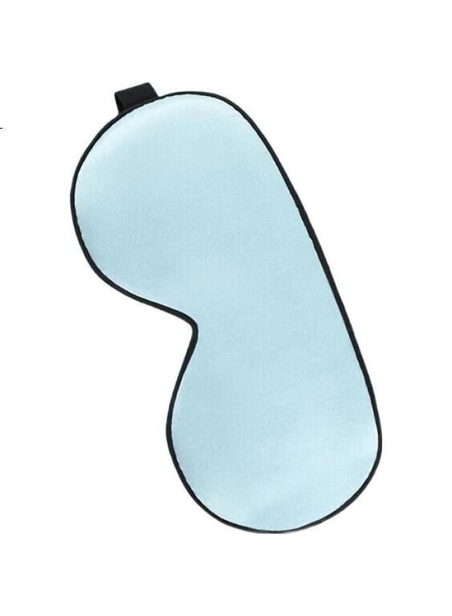 Delipow Children'S Silk Eye Mask, Student-Specific Sleep Mask, Mulberry Silk, Comfortable And Breathable, For Boys And Girls, Adjustable, Light Blue - Image 1