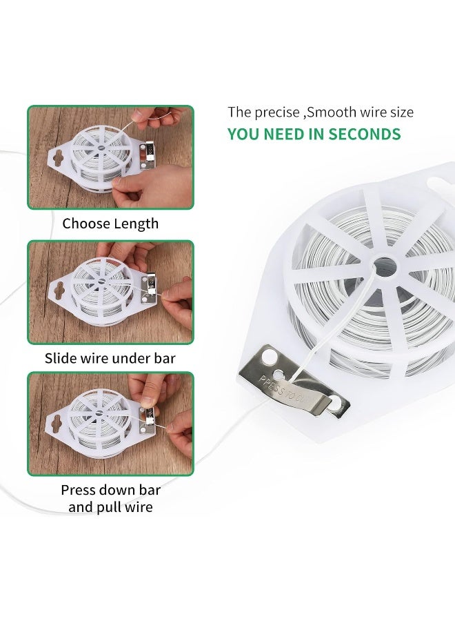 Generic Kinglake Garden  328 Ft Garden Plant Ties With Trimmer, Twist Ties, Rust Free For Gardening And Office Organization 2Pieces (White)  - Image 5