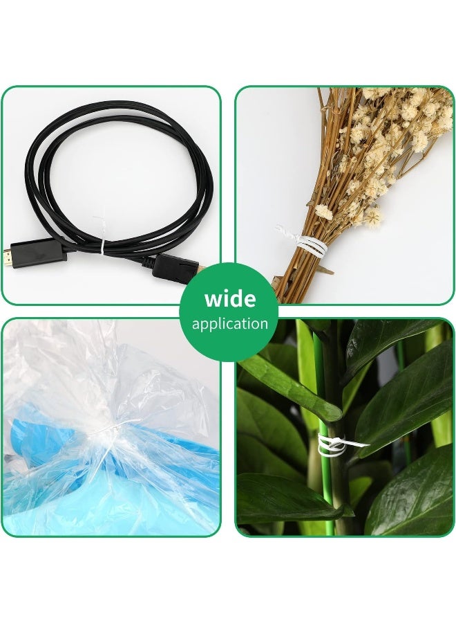Generic Kinglake Garden  328 Ft Garden Plant Ties With Trimmer, Twist Ties, Rust Free For Gardening And Office Organization 2Pieces (White)  - Image 3