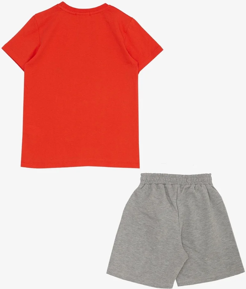Breeze Boy's Shorts Set with Text Printed Pockets, Age 8-14, Narcissi